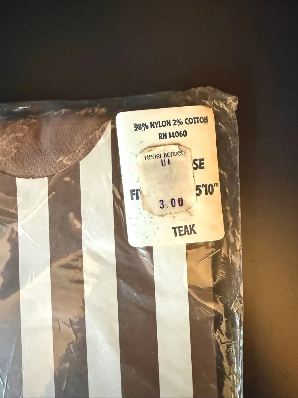 Vintage Henri Bendel Hanes Pantyhose Lot 3 NOS Teak Almost Nude Hosiery